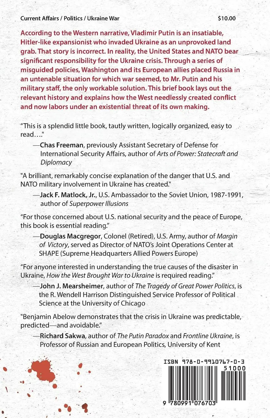 Rückseite: 9780991076703 | How the West Brought War to Ukraine | Benjamin Abelow | Taschenbuch