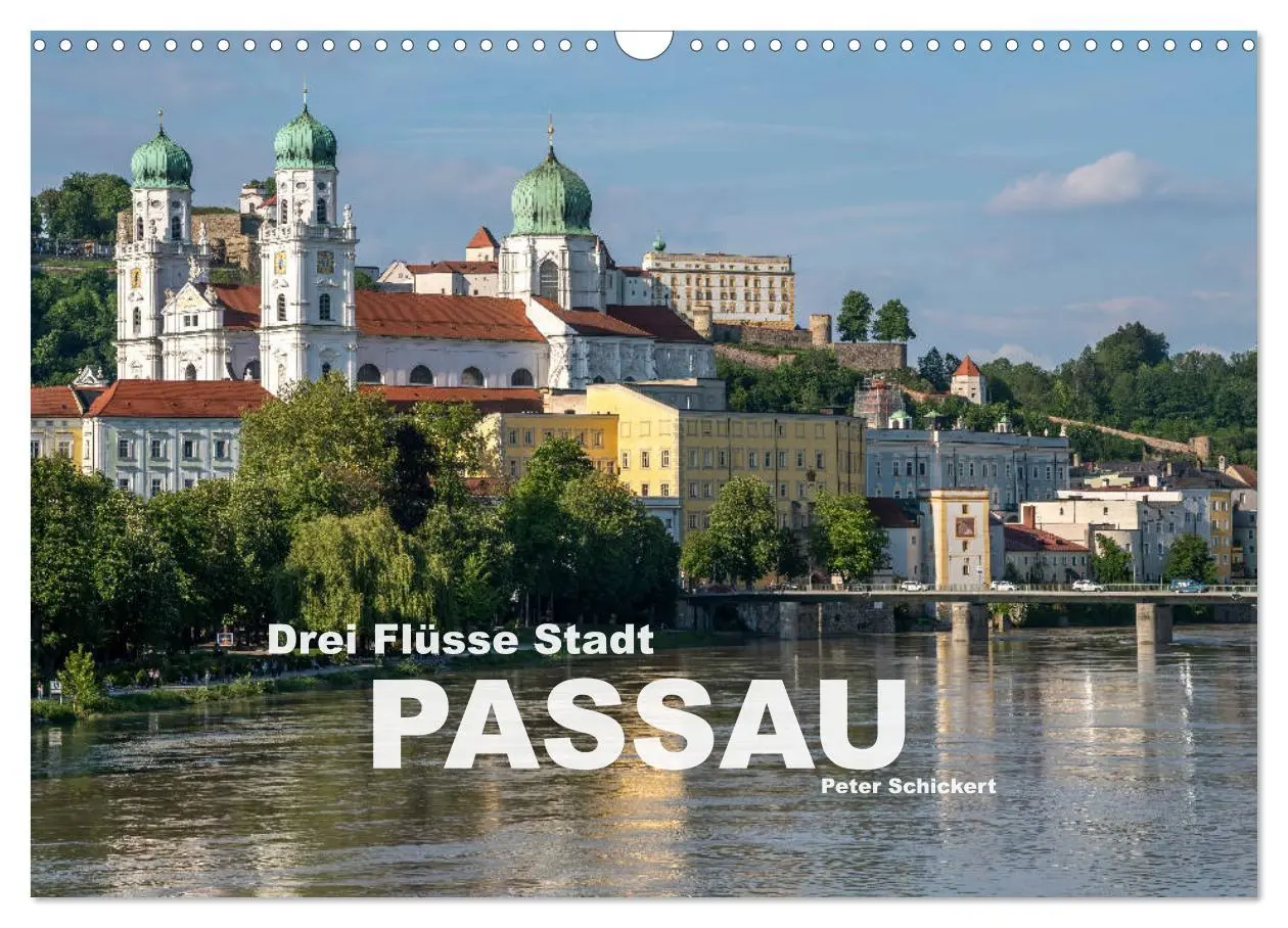 Cover: 9783457786703 | Drei Flüsse Stadt Passau (Wandkalender 2026 DIN A3 quer), CALVENDO...