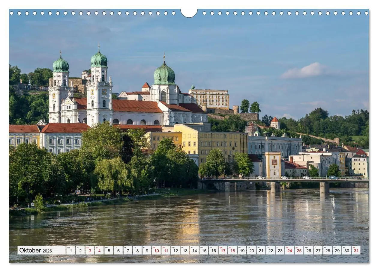 Bild: 9783457786703 | Drei Flüsse Stadt Passau (Wandkalender 2026 DIN A3 quer), CALVENDO...