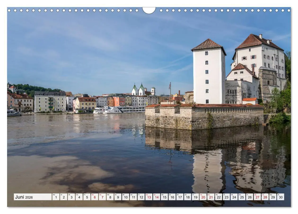 Bild: 9783457786703 | Drei Flüsse Stadt Passau (Wandkalender 2026 DIN A3 quer), CALVENDO...
