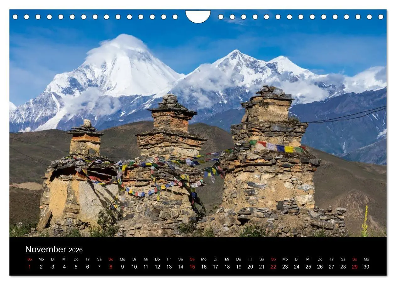 Bild: 9783516016703 | Buddhistische Chörten im Himalaya (Wandkalender 2026 DIN A4 quer),...