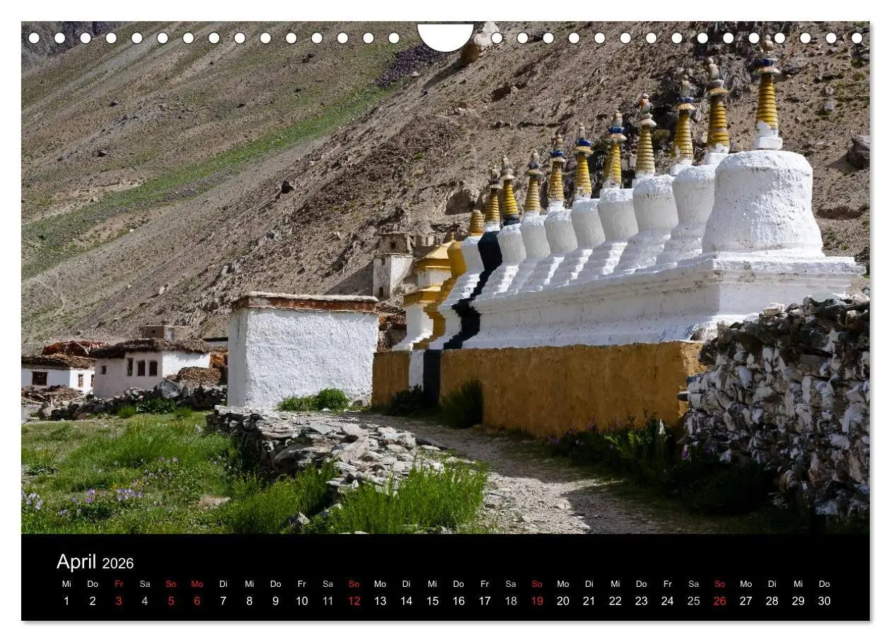 Bild: 9783516016703 | Buddhistische Chörten im Himalaya (Wandkalender 2026 DIN A4 quer),...