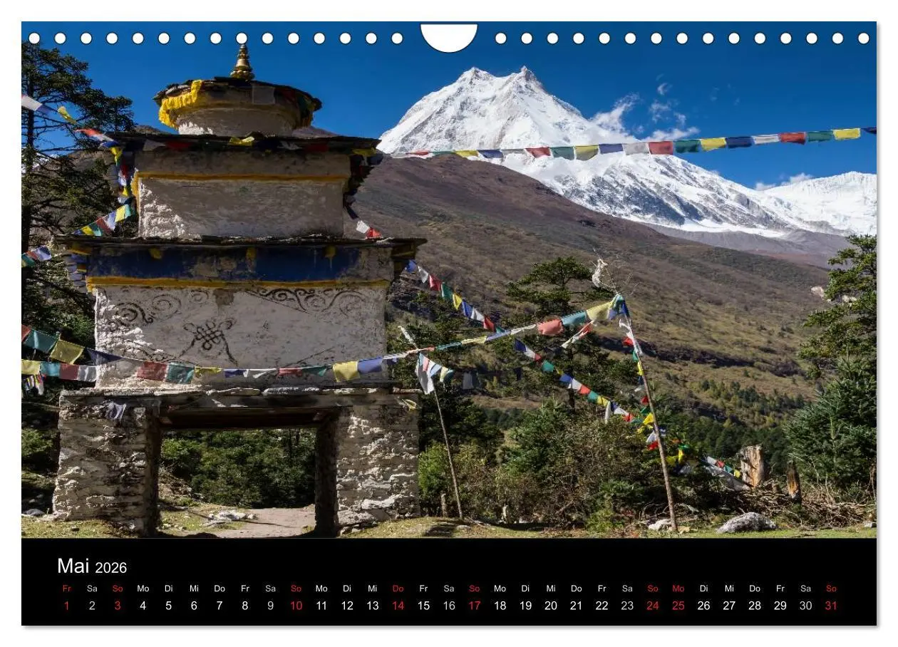 Bild: 9783516016703 | Buddhistische Chörten im Himalaya (Wandkalender 2026 DIN A4 quer),...