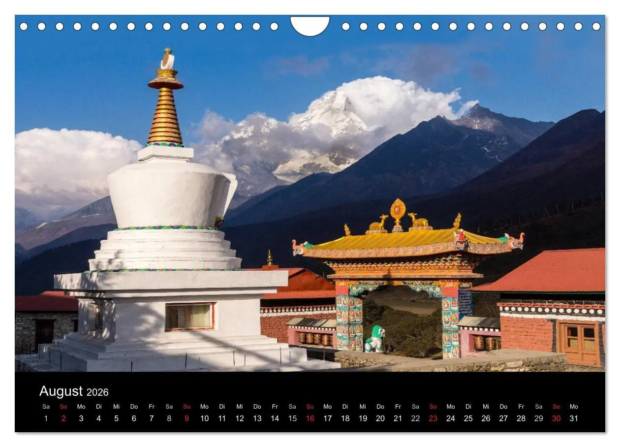 Bild: 9783516016703 | Buddhistische Chörten im Himalaya (Wandkalender 2026 DIN A4 quer),...