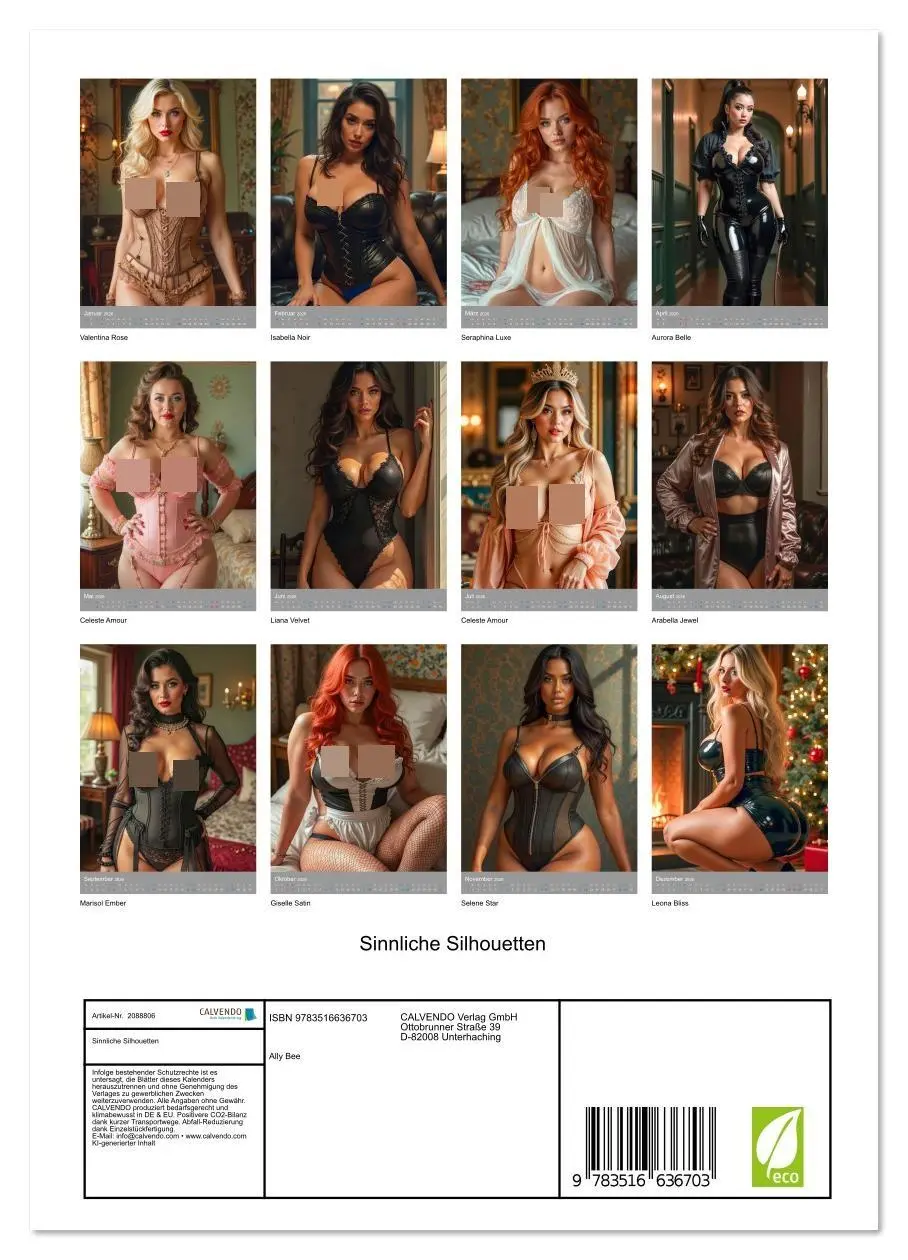 Bild: 9783516636703 | Sinnliche Silhouetten (Wandkalender 2026 DIN A4 hoch), CALVENDO...