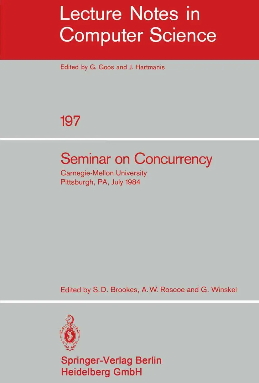 Cover: 9783540156703 | Seminar on Concurrency | Stephen D. Brookes (u. a.) | Taschenbuch | x