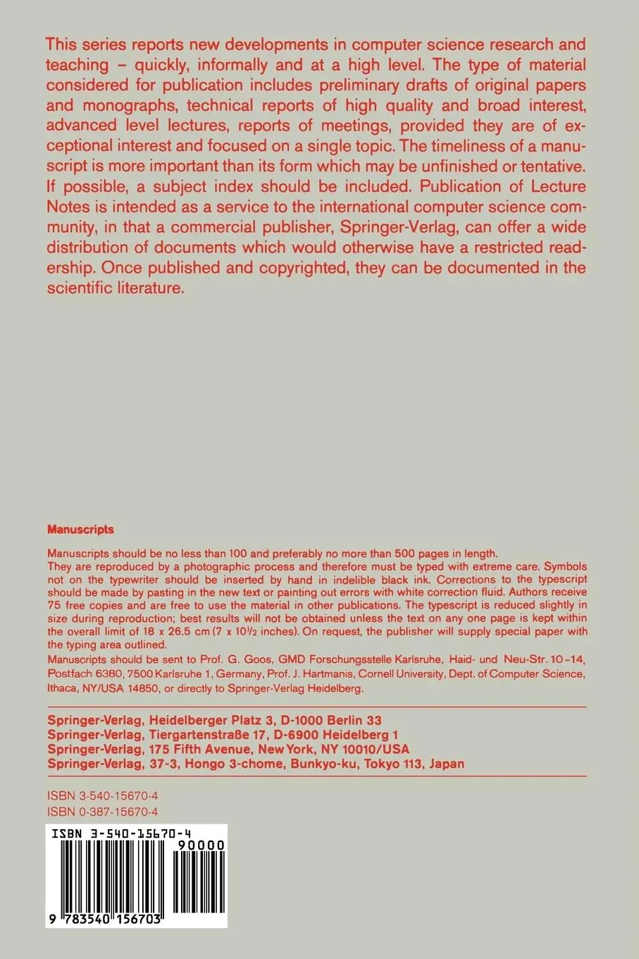 Rückseite: 9783540156703 | Seminar on Concurrency | Stephen D. Brookes (u. a.) | Taschenbuch | x