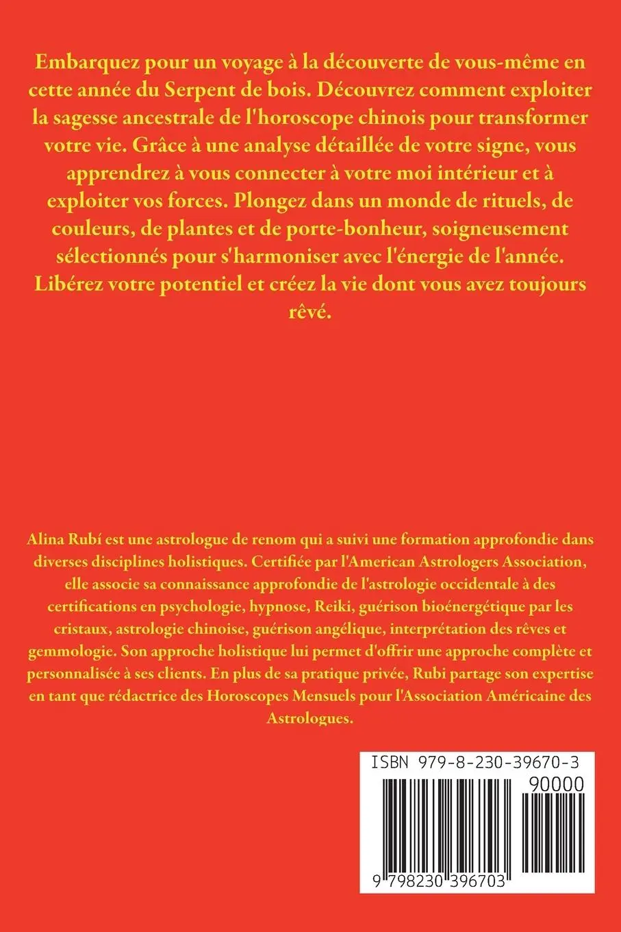 Rückseite: 9798230396703 | Rat Horoscope Chinois 2025 | Alina Rubi | Taschenbuch | Französisch