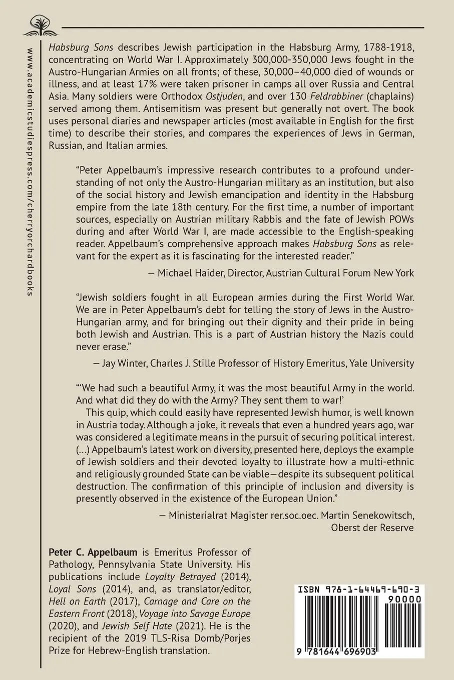 Rückseite: 9781644696903 | Habsburg Sons | Jews in the Austro-Hungarian Army, 1788-1918 | Buch
