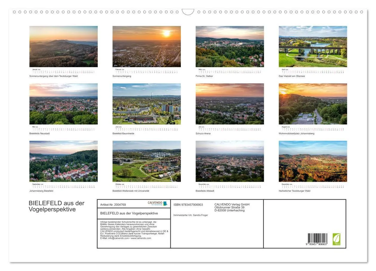 Bild: 9783457906903 | BIELEFELD aus der Vogelperspektive (Wandkalender 2026 DIN A2 quer),...