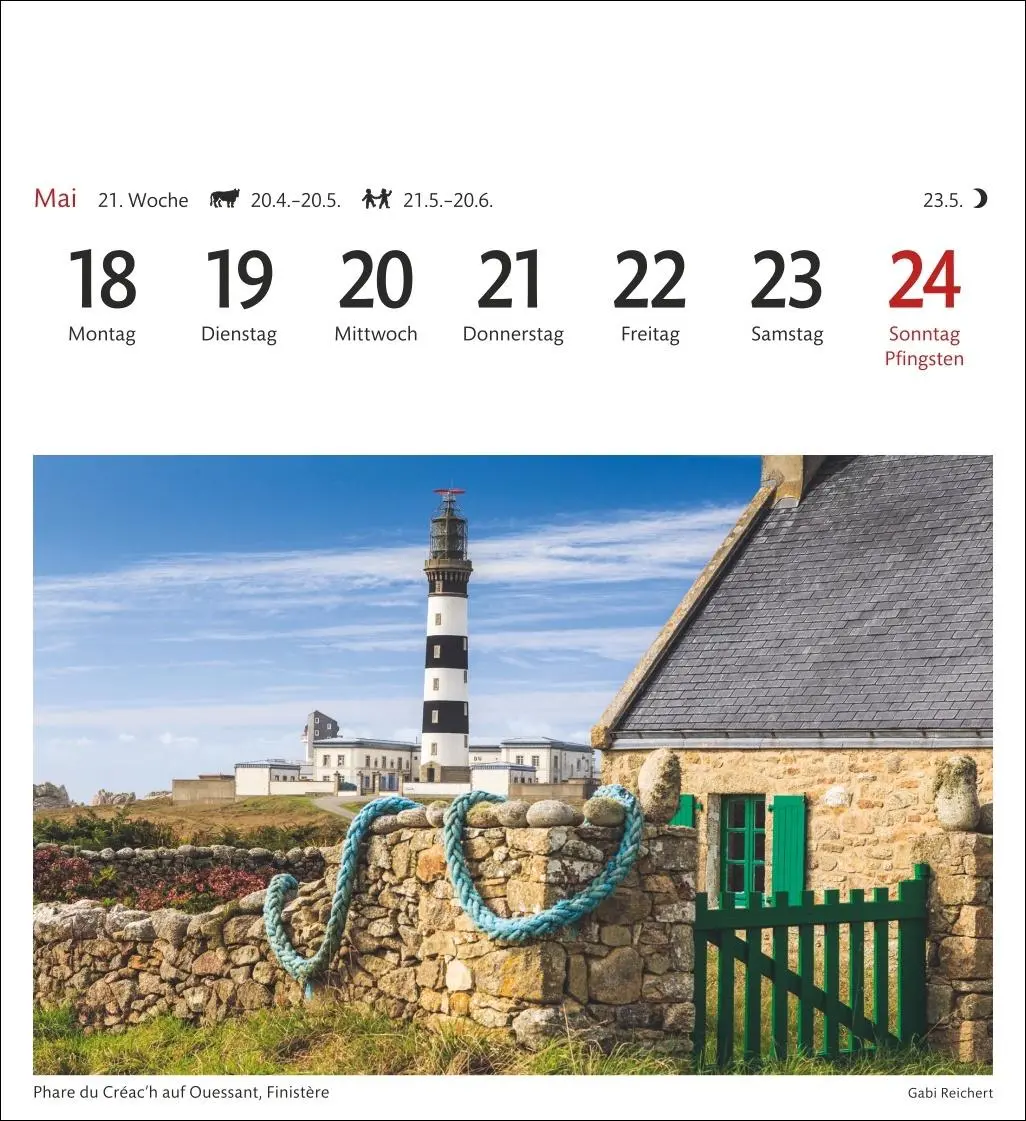Bild: 9783840036903 | Bretagne &amp; Normandie Sehnsuchtskalender 2026 - Wochenkalender mit...