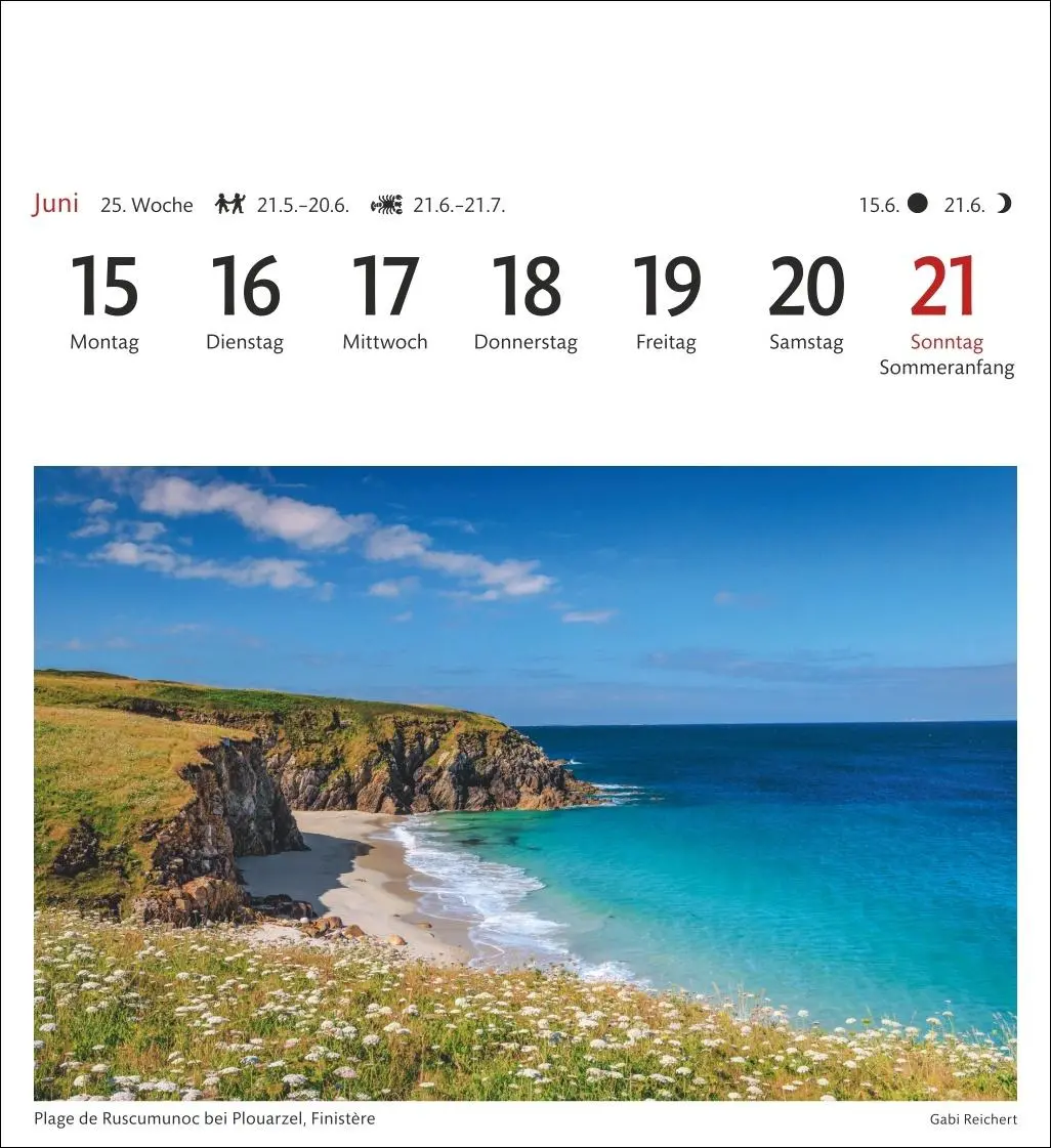 Bild: 9783840036903 | Bretagne &amp; Normandie Sehnsuchtskalender 2026 - Wochenkalender mit...