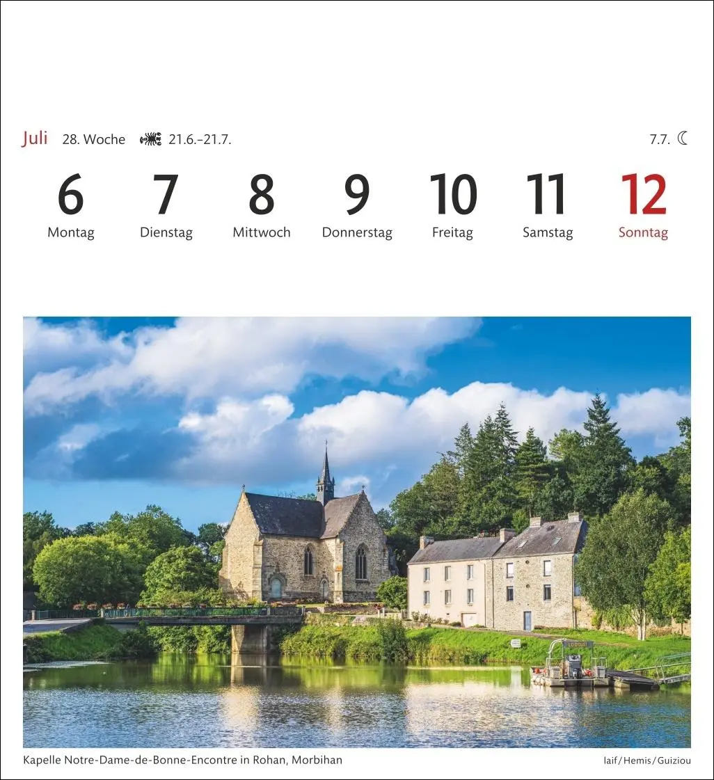 Bild: 9783840036903 | Bretagne &amp; Normandie Sehnsuchtskalender 2026 - Wochenkalender mit...