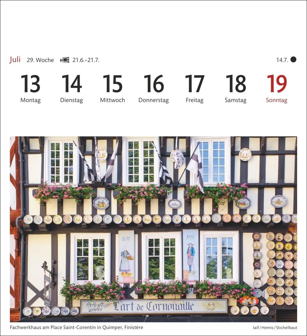 Bild: 9783840036903 | Bretagne &amp; Normandie Sehnsuchtskalender 2026 - Wochenkalender mit...