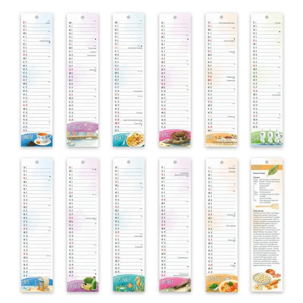 Bild: 9783988026903 | TRÖTSCH - Streifenkalender Mini Küstenliebe 2027 | KG | Kalender