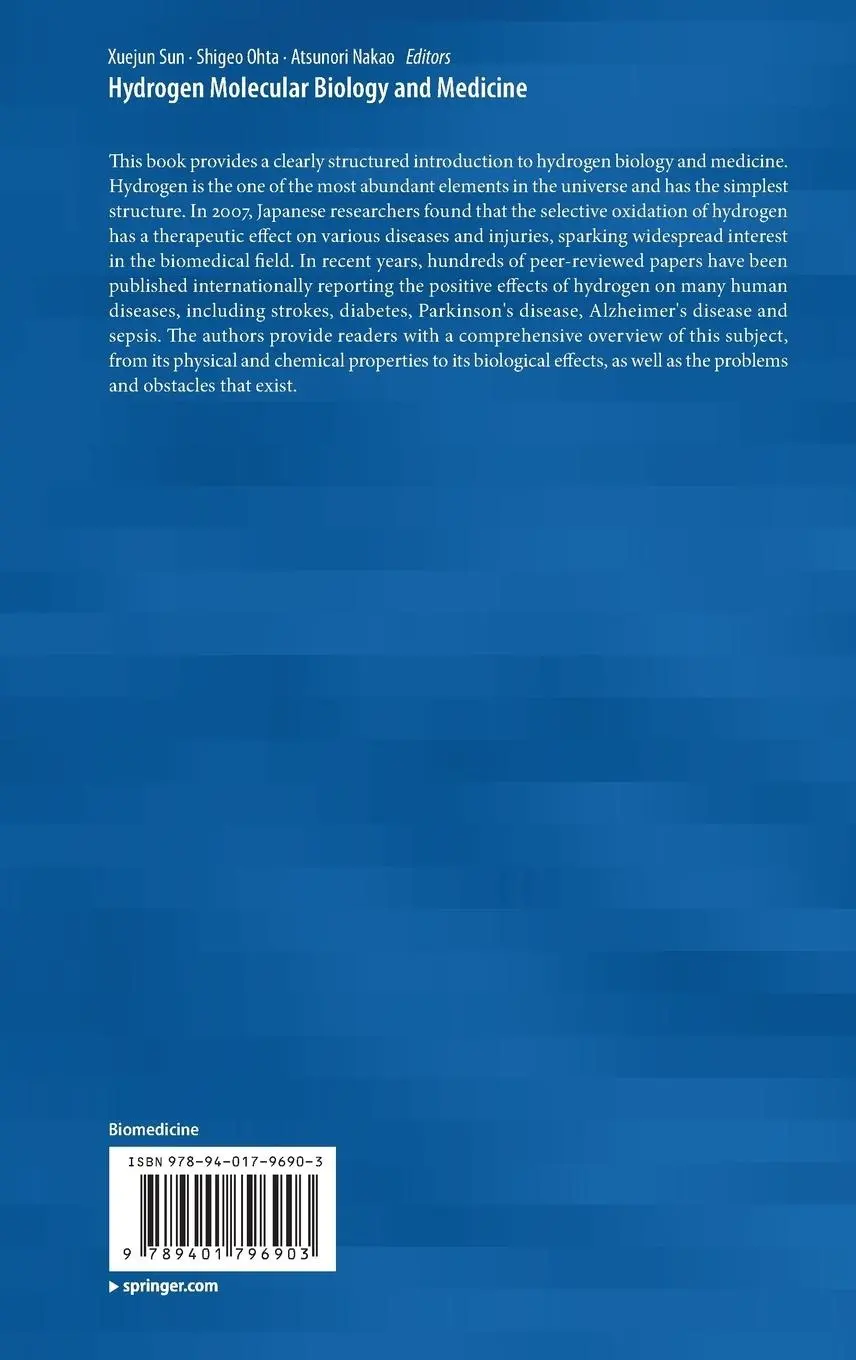 Rückseite: 9789401796903 | Hydrogen Molecular Biology and Medicine | Xuejun Sun (u. a.) | Buch