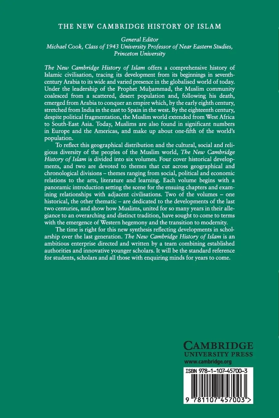 Rückseite: 9781107457003 | The New Cambridge History of Islam | Robert Irwin | Taschenbuch | 2023