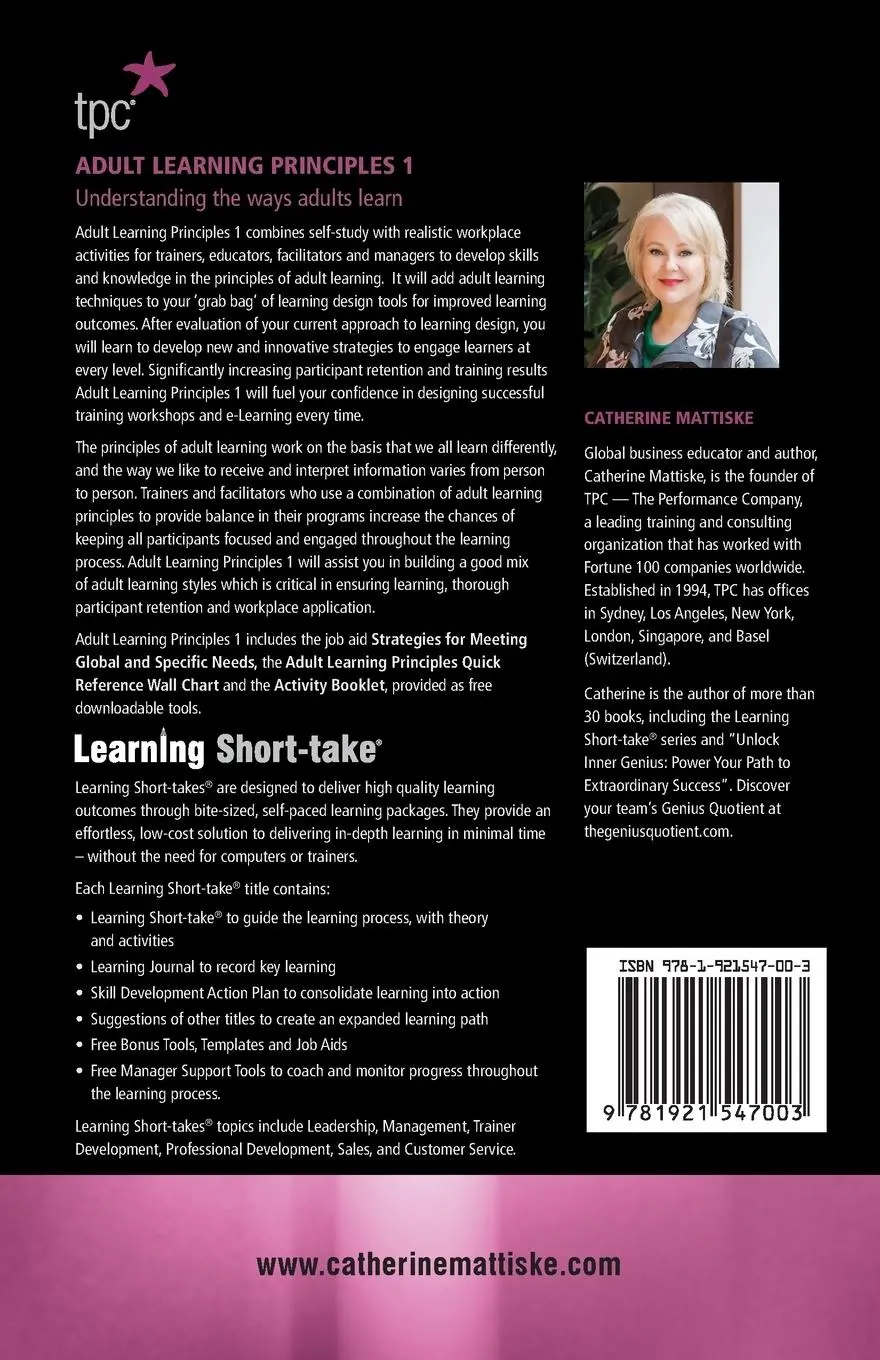 Rückseite: 9781921547003 | Adult Learning Principles 1 | Understanding the ways adults learn
