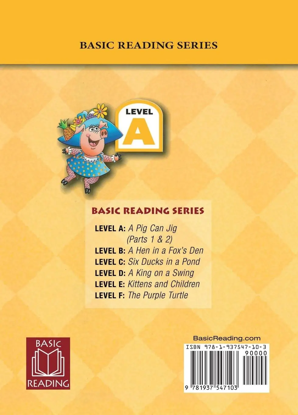 Rückseite: 9781937547103 | A Pig Can Jig (Level A Part 1 Reader), Basic Reading Series | Buch