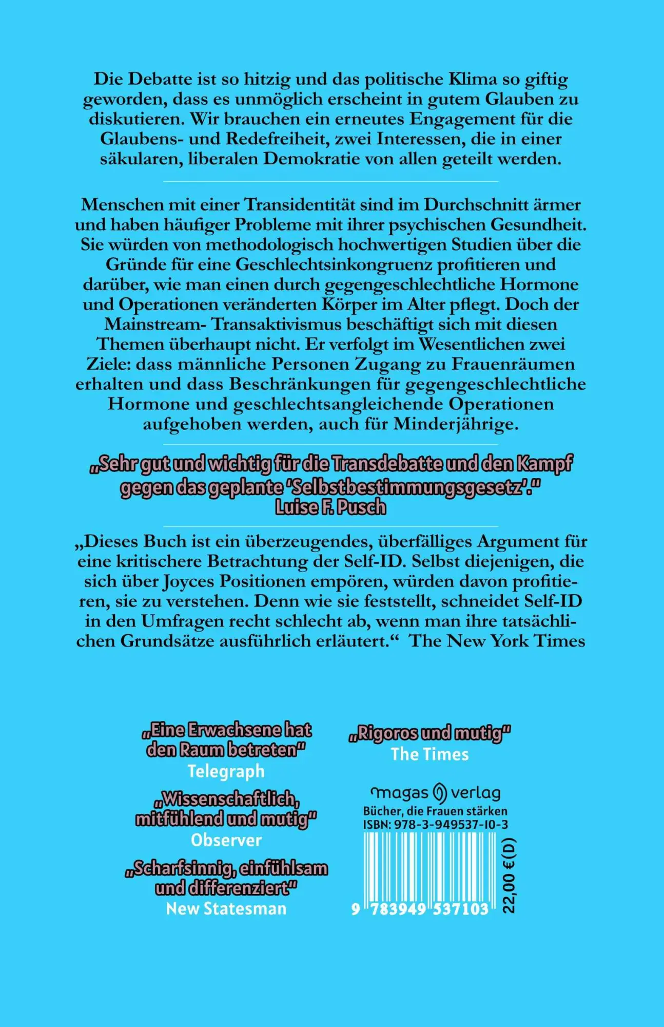 Rückseite: 9783949537103 | Fakten über Transgender | Joyce Helen | Taschenbuch | 310 S. | Deutsch