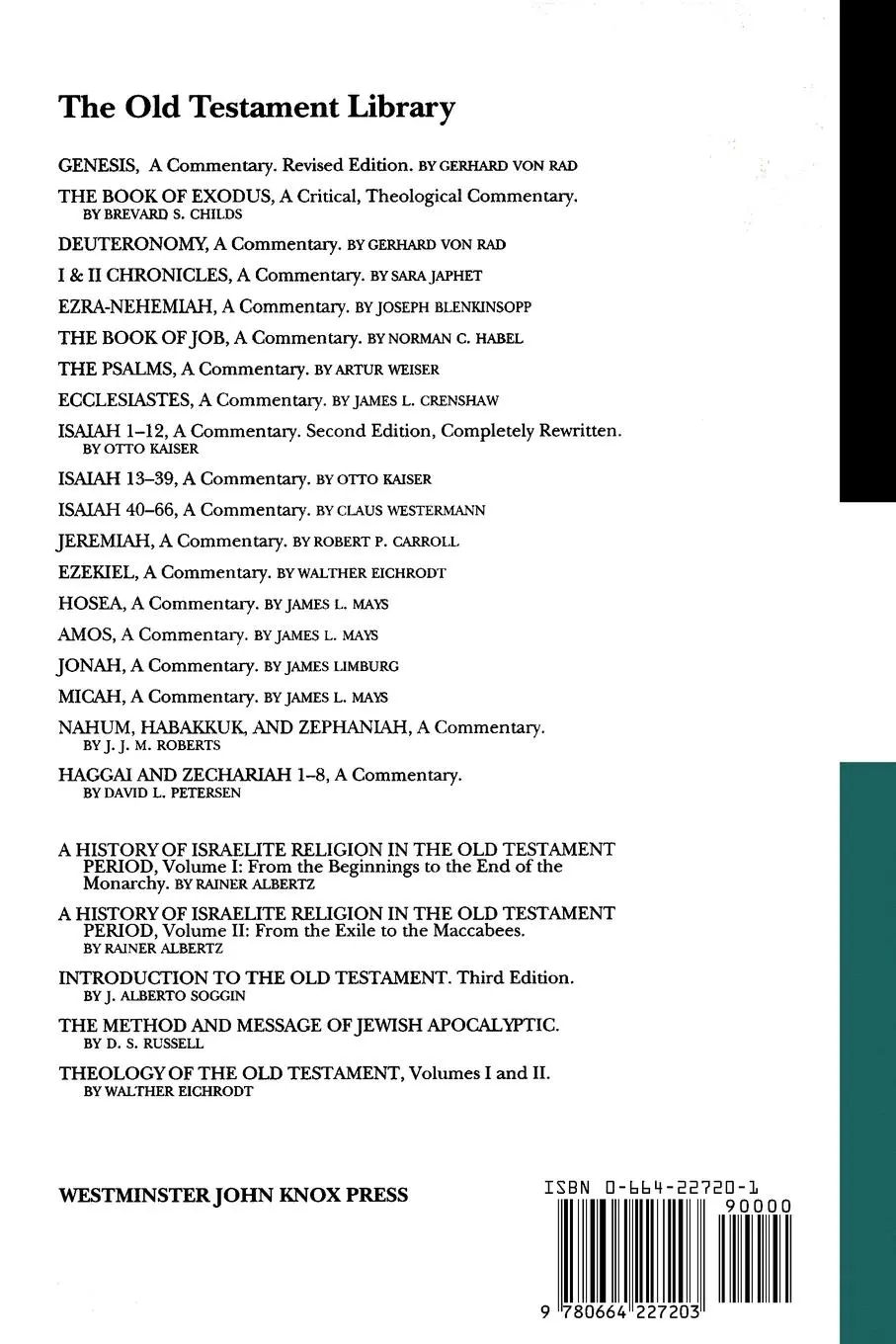 Rückseite: 9780664227203 | A History of Israelite Religion, Volume 2 | Rainer Albertz | Buch