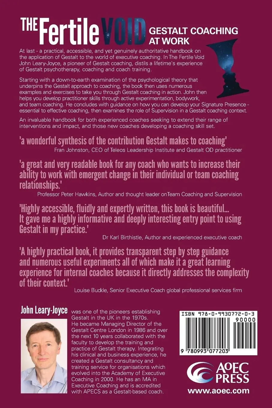 Rückseite: 9780993077203 | Fertile Void | Gestalt Coaching at Work | John Leary-Joyce | Buch