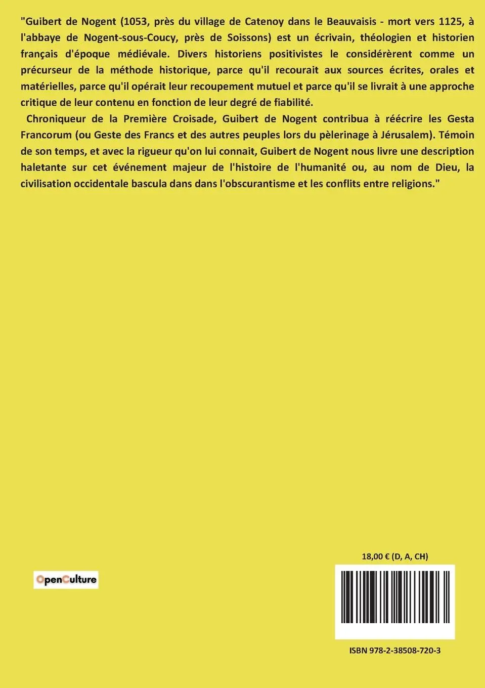 Rückseite: 9782385087203 | Histoire des croisades | Guibert De Nogent | Taschenbuch | Französisch