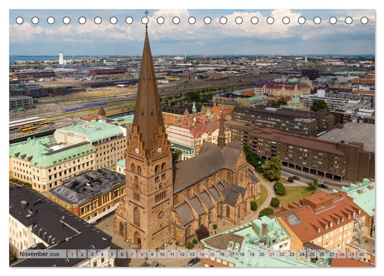 Bild: 9783457707203 | Malmö von oben (Tischkalender 2026 DIN A5 quer), CALVENDO...