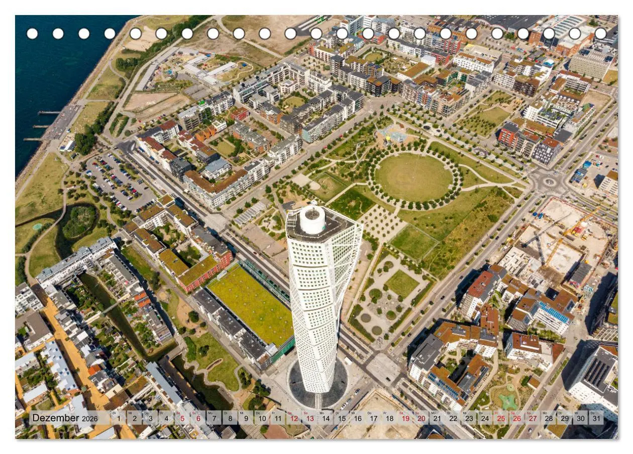 Bild: 9783457707203 | Malmö von oben (Tischkalender 2026 DIN A5 quer), CALVENDO...