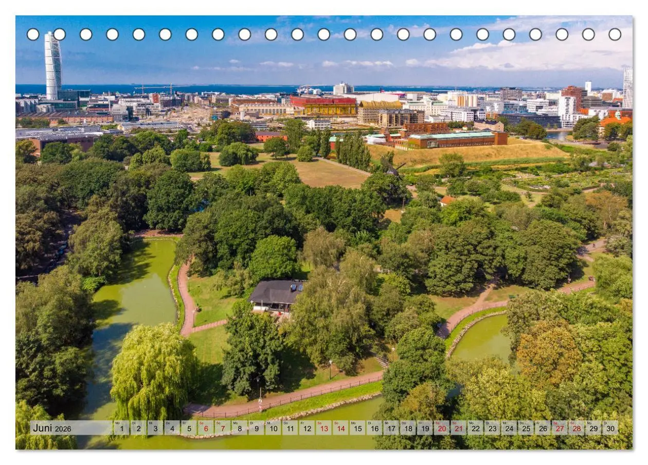 Bild: 9783457707203 | Malmö von oben (Tischkalender 2026 DIN A5 quer), CALVENDO...