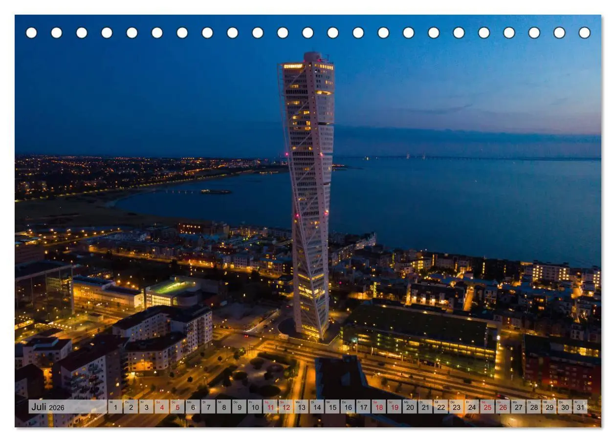 Bild: 9783457707203 | Malmö von oben (Tischkalender 2026 DIN A5 quer), CALVENDO...