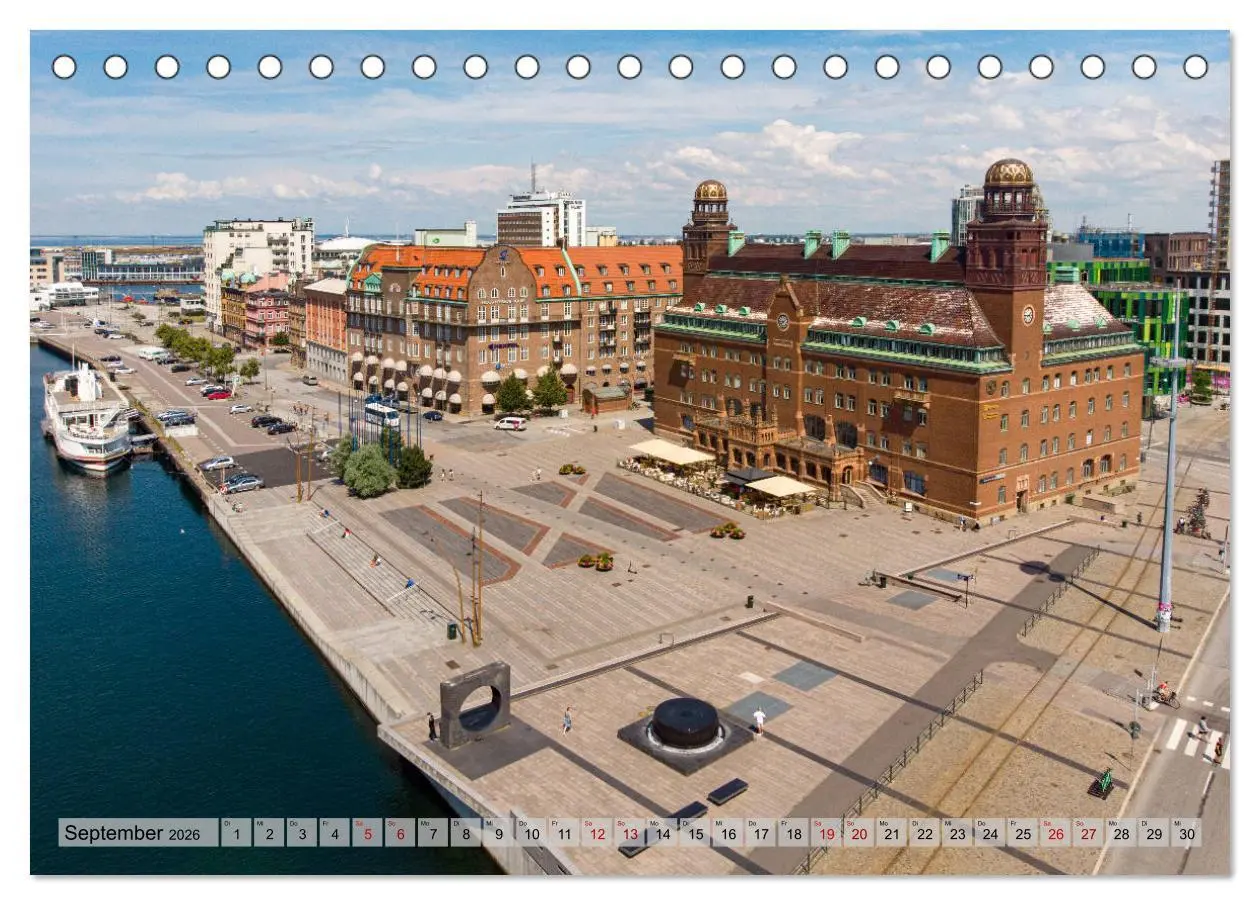 Bild: 9783457707203 | Malmö von oben (Tischkalender 2026 DIN A5 quer), CALVENDO...