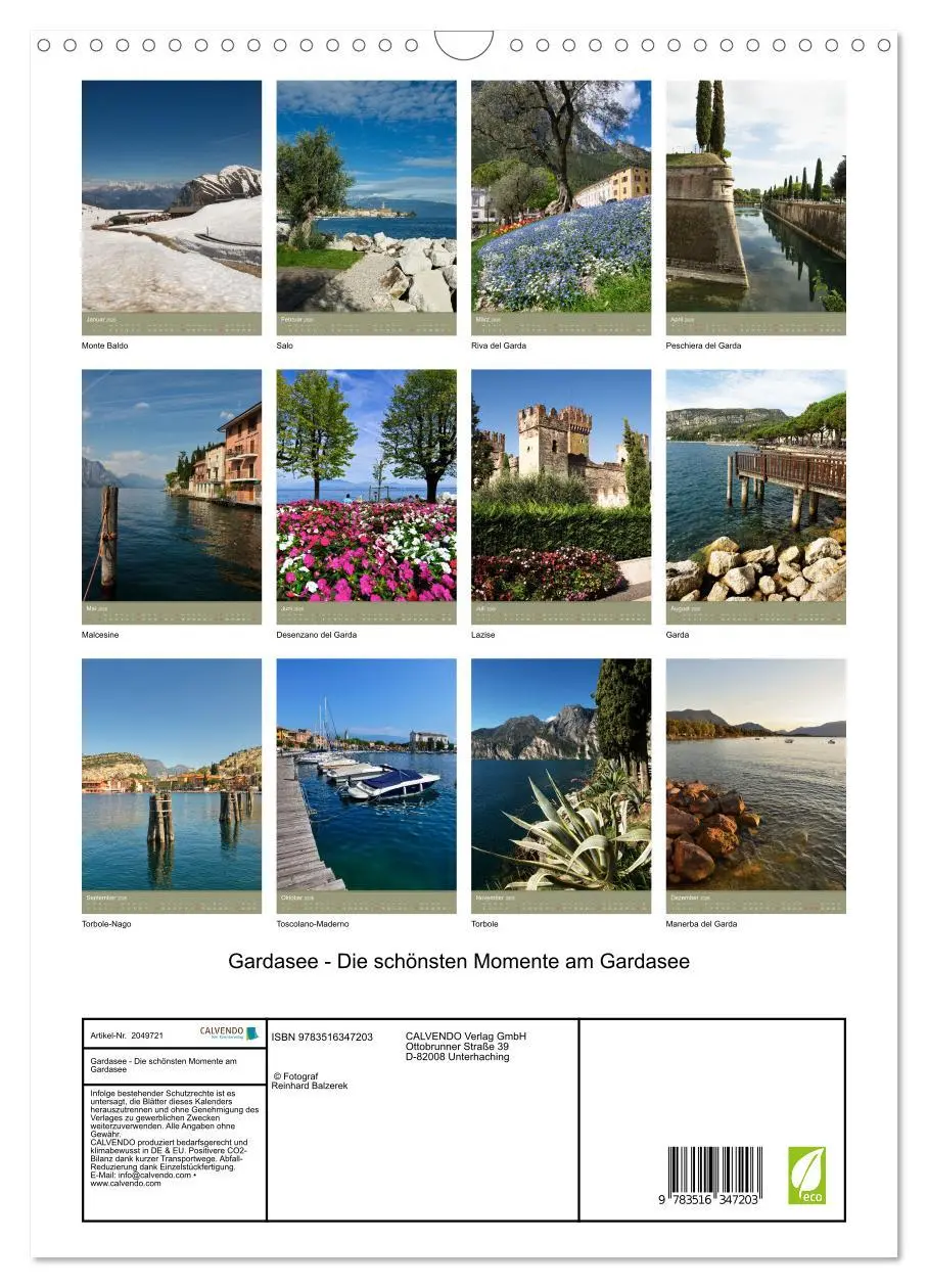 Bild: 9783516347203 | Gardasee - Die schönsten Momente am Gardasee (Wandkalender 2026 DIN...