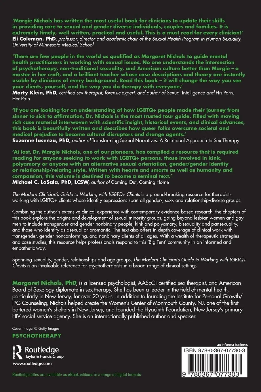 Rückseite: 9780367077303 | The Modern Clinician's Guide to Working with LGBTQ+ Clients | Nichols