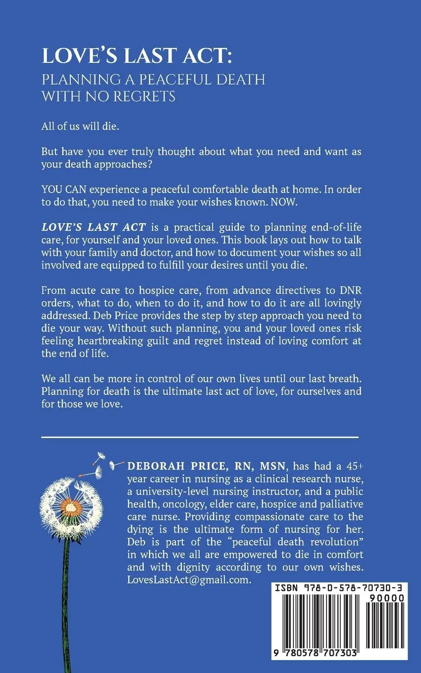 Rückseite: 9780578707303 | Love's Last Act | Planning a Peaceful Death With No Regrets | Price