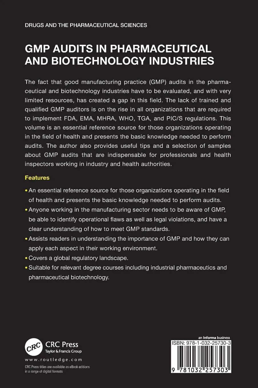 Rückseite: 9781032257303 | GMP Audits in Pharmaceutical and Biotechnology Industries | Edik