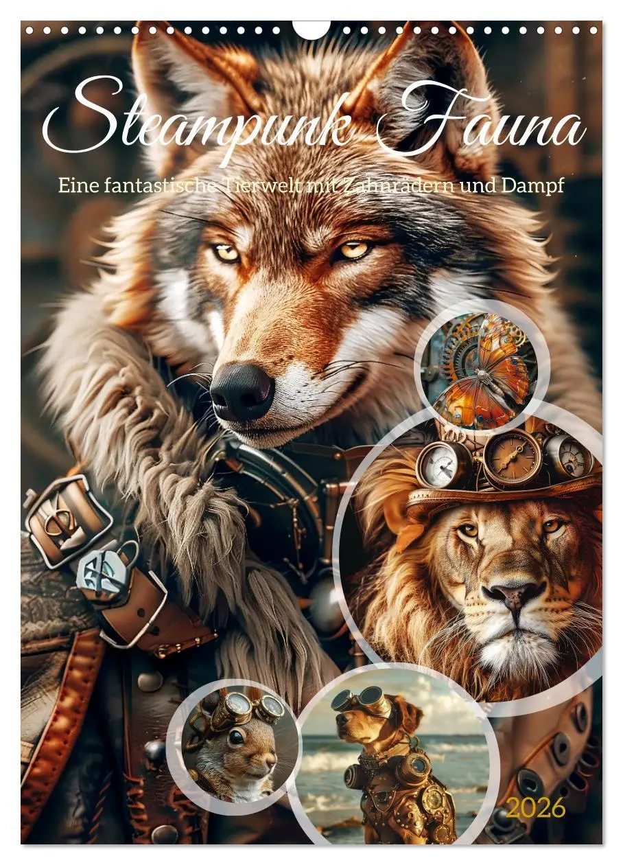 Cover: 9783516267303 | Steampunk Fauna (Wandkalender 2026 DIN A3 hoch), CALVENDO...
