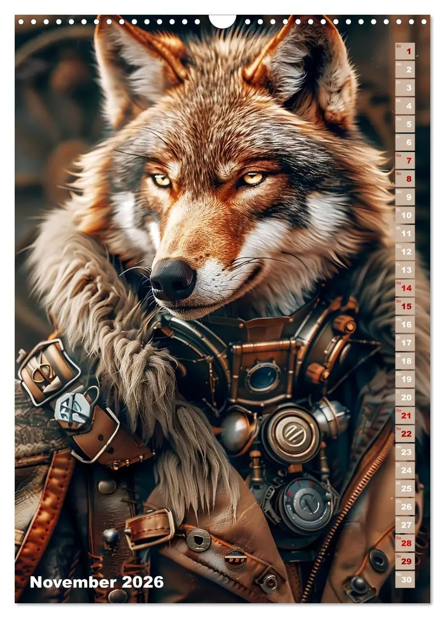 Bild: 9783516267303 | Steampunk Fauna (Wandkalender 2026 DIN A3 hoch), CALVENDO...