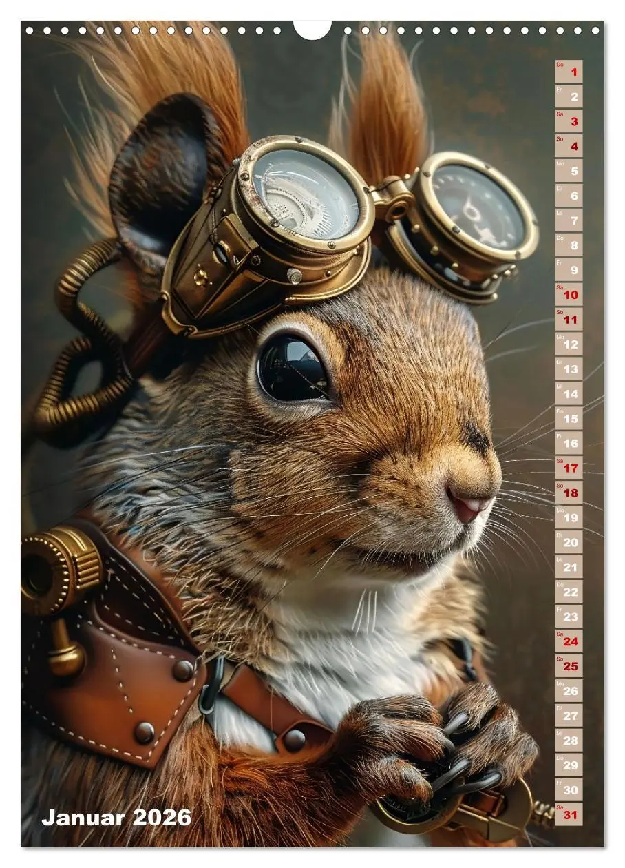Bild: 9783516267303 | Steampunk Fauna (Wandkalender 2026 DIN A3 hoch), CALVENDO...