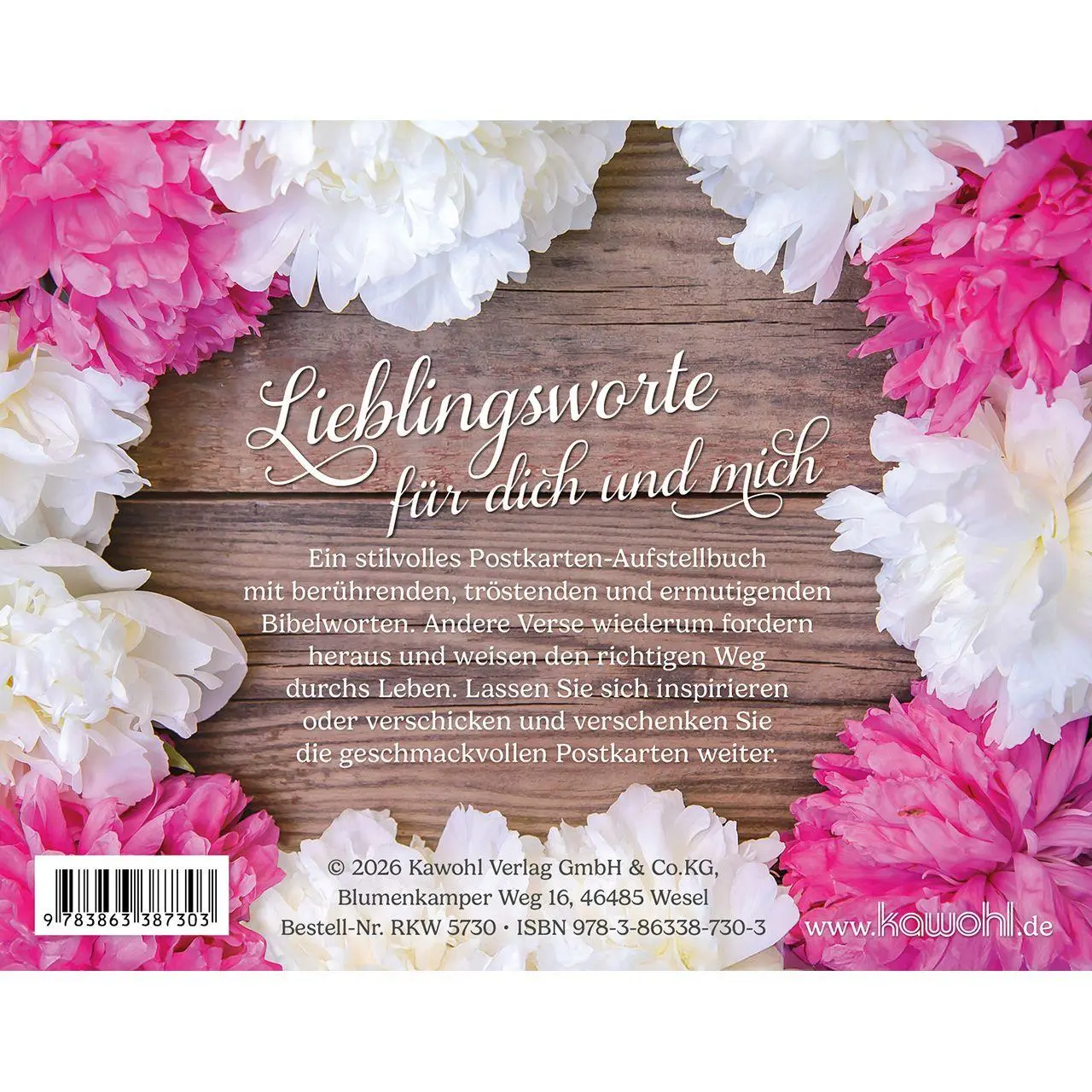 Bild: 9783863387303 | Lieblingsworte für dich und mich | Postkarten-Aufstellbuch | Buch