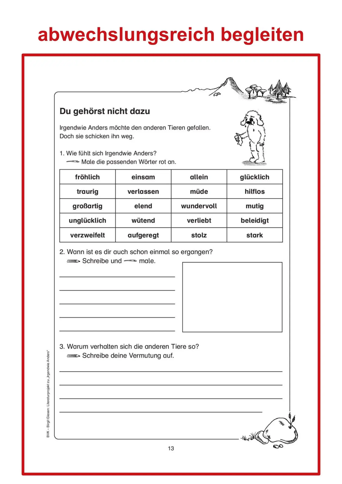 Bild: 9783936577303 | Literaturprojekt zu Irgendwie anders | Birgit Giesen | Broschüre