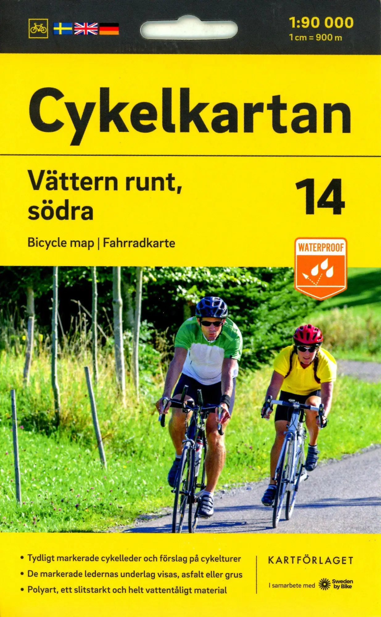 Cover: 9789189427303 | Cykelkartan Blad 14 Vättern runt, södra delen 1:90000 | (Land-)Karte