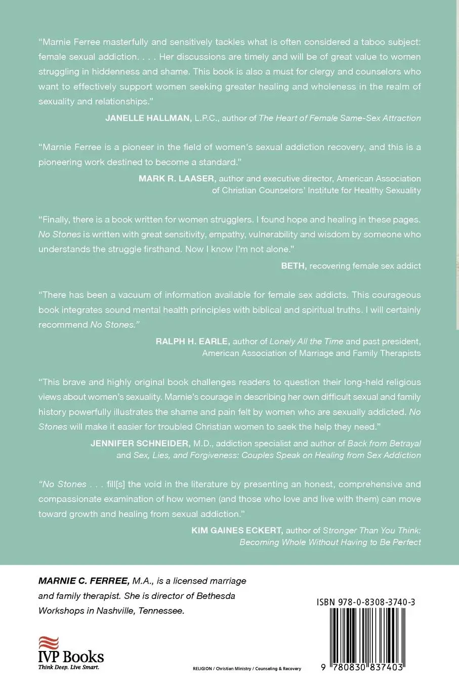 Rückseite: 9780830837403 | No Stones | Women Redeemed from Sexual Addiction | Marnie C. Ferree