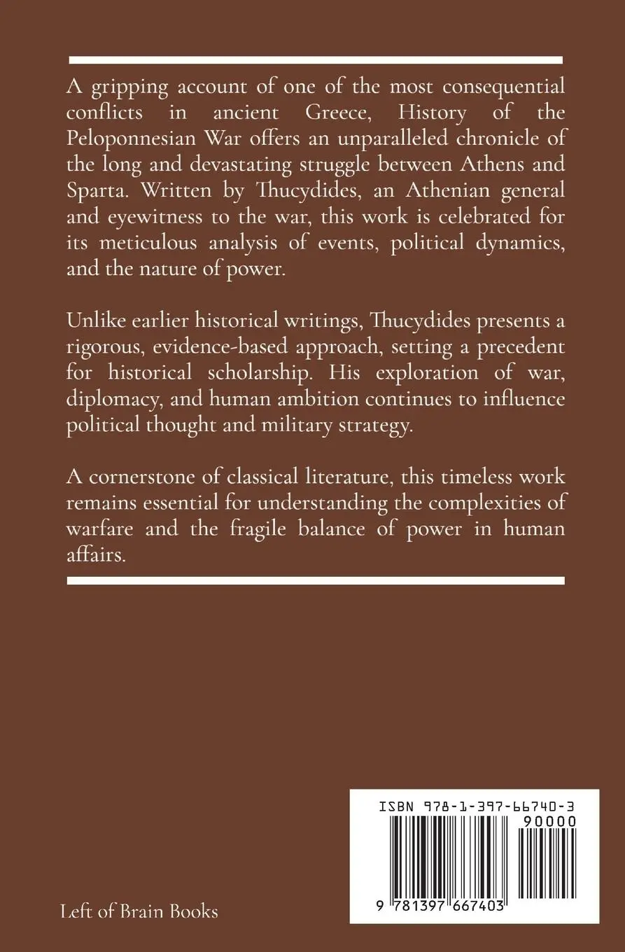 Rückseite: 9781397667403 | History of the Peloponnesian War | Thucydides | Taschenbuch | Englisch
