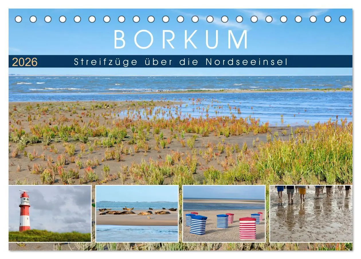 Cover: 9783457617403 | Borkum: Streifzüge über die Nordseeinsel (Tischkalender 2026 DIN A5...