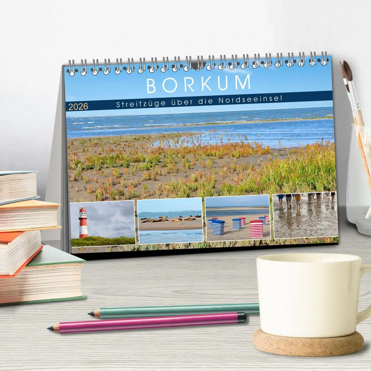 Bild: 9783457617403 | Borkum: Streifzüge über die Nordseeinsel (Tischkalender 2026 DIN A5...