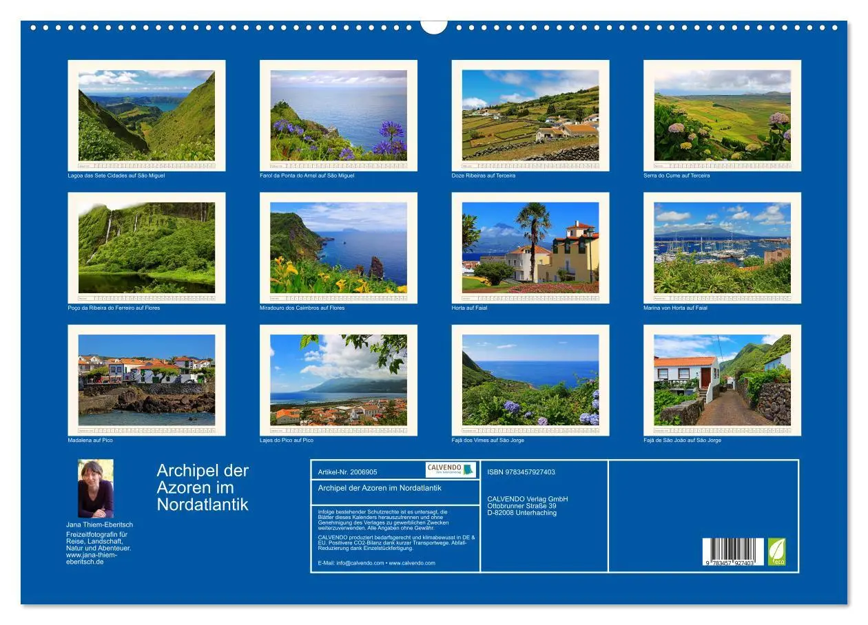 Bild: 9783457927403 | Archipel der Azoren im Nordatlantik (Wandkalender 2026 DIN A2...