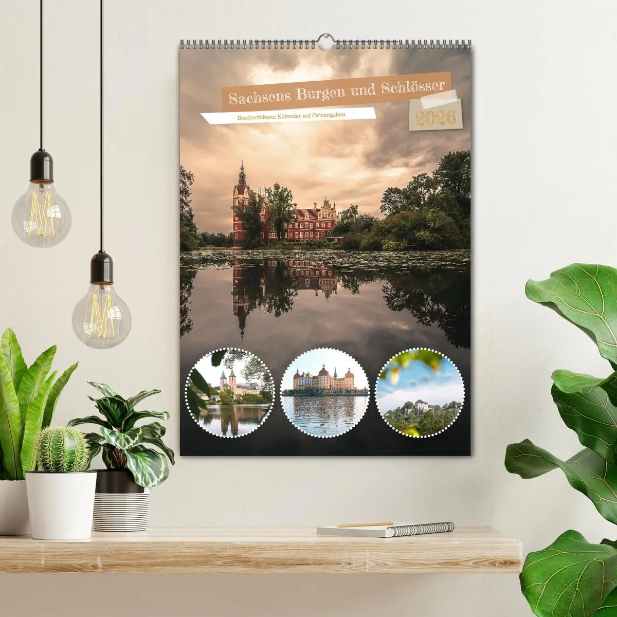 Bild: 9783516327403 | Sachsens Burgen und Schlösser - Beschreibbarer Kalender mit...