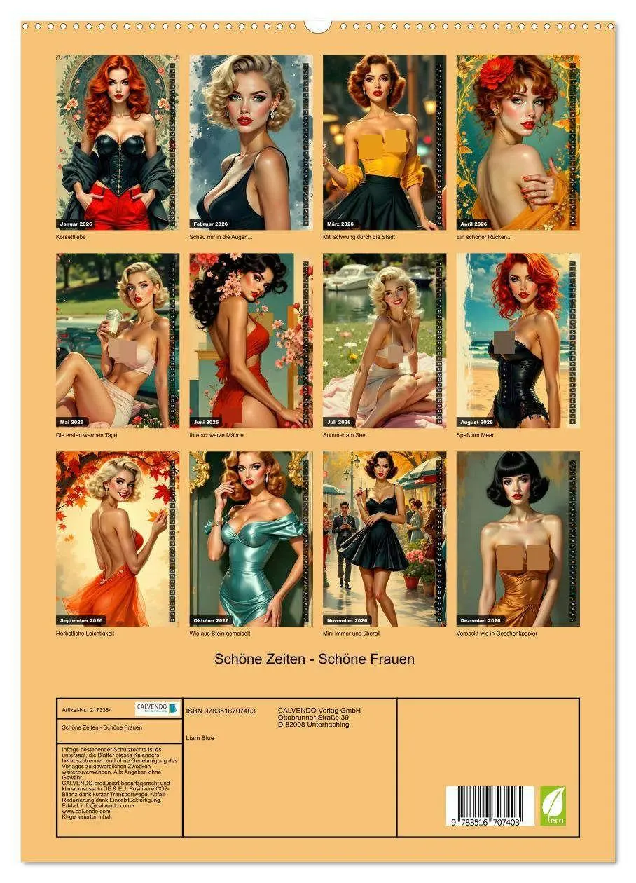 Bild: 9783516707403 | Schöne Zeiten - Schöne Frauen (hochwertiger Premium Wandkalender...