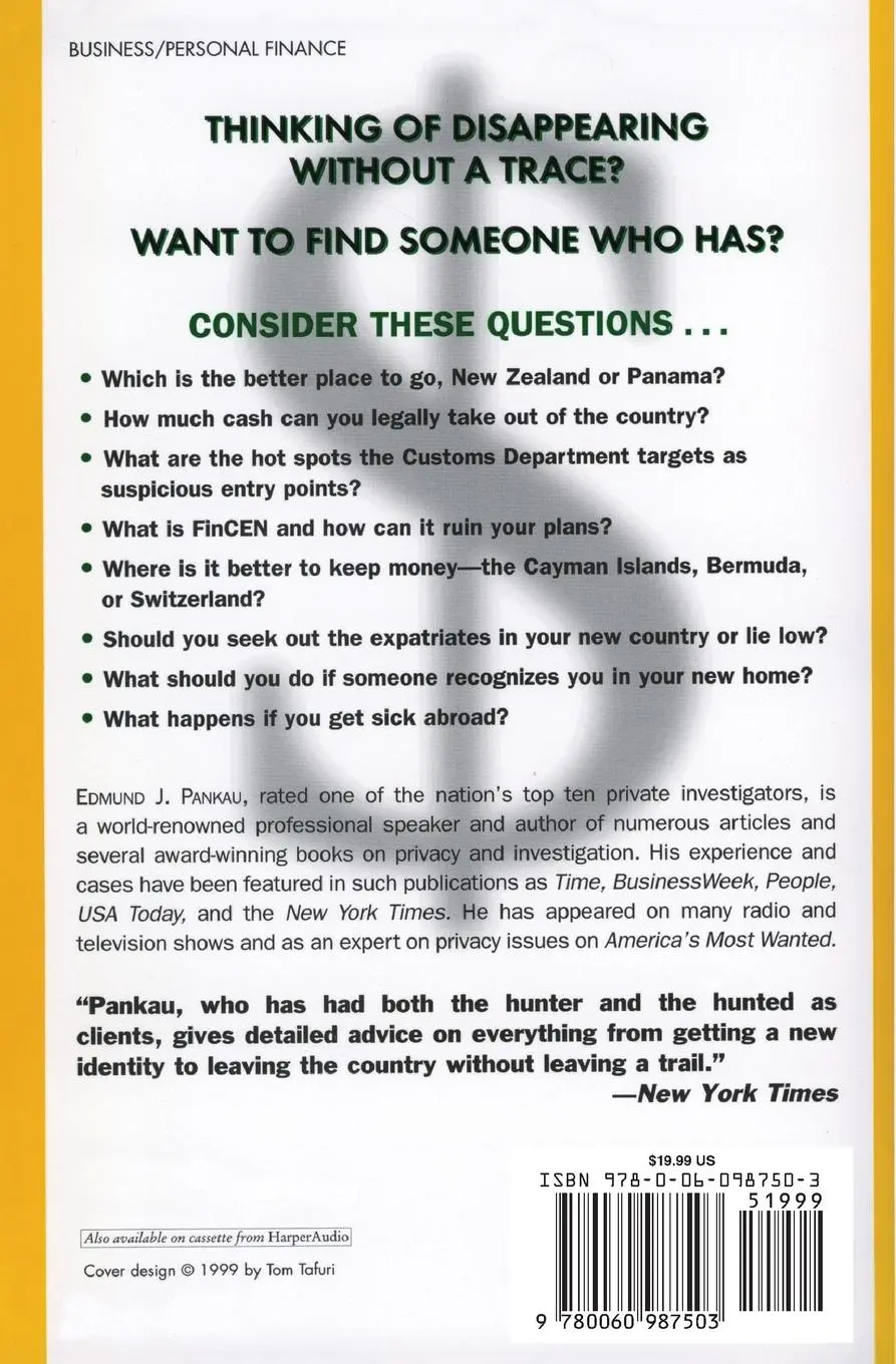 Rückseite: 9780060987503 | Hide Your Assets and Disappear | Edmund Pankau | Taschenbuch | 2020